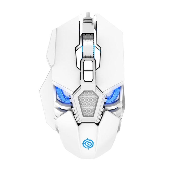 Lisslune | K-Snake Q18 9 Buttons 6400DPI Illuminated Machine Wired Gaming Mouse, Cable Length: 1.5m (White)
