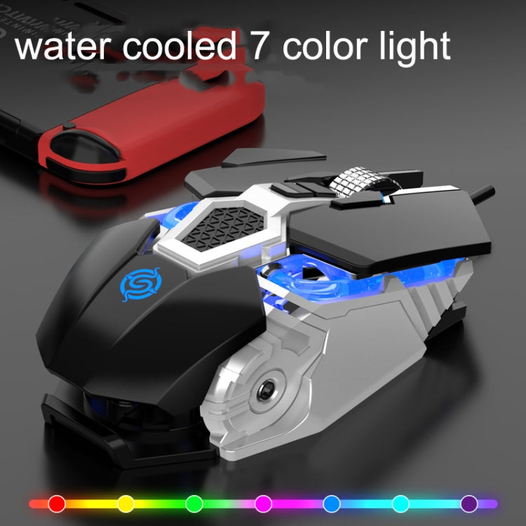 Lisslune | K-Snake Q18 9 Keys 6400DPI Illuminated Machine Wired Gaming Mouse, Cable Length: 1.5m (Black)