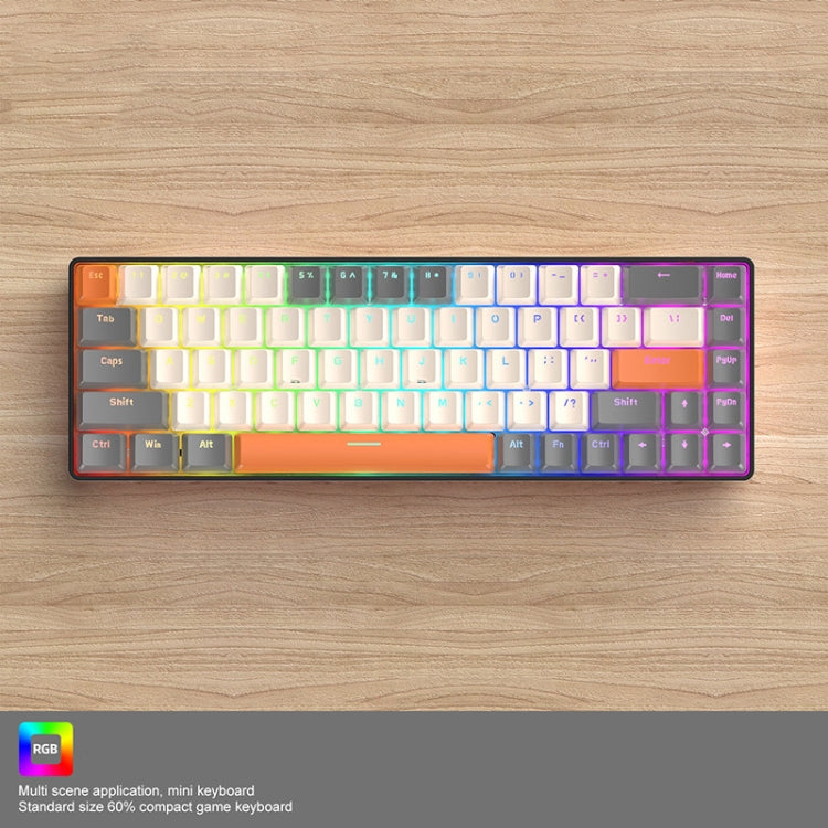 Lisslune | ZIYOU LANG T8 68 Keys RGB Gaming Mechanical Keyboard, Cable Length: 1.5m, Style: Micro Light Version Green Shaft
