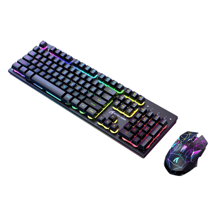Lisslune | Attack Shark T3RGB RGB Illuminated Wireless Keyboard and Mouse Set (Black)