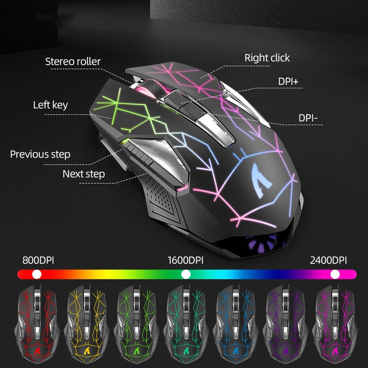Lisslune | Attack Shark T3RGB RGB Illuminated Wireless Keyboard and Mouse Set (Black)