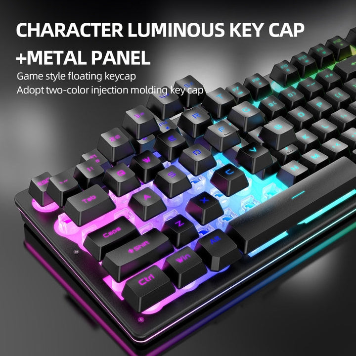 Lisslune | Attack Shark T3RGB RGB Illuminated Wireless Keyboard and Mouse Set (Black)