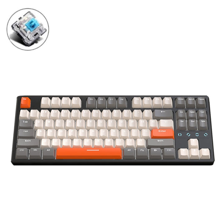 Lisslune | ZIYOU LANG K87 87-Key Hot-Swappable Wired Mechanical Keyboard, Cable Length: 1.5m, Style: Green Switch (Micro-Light White Light)