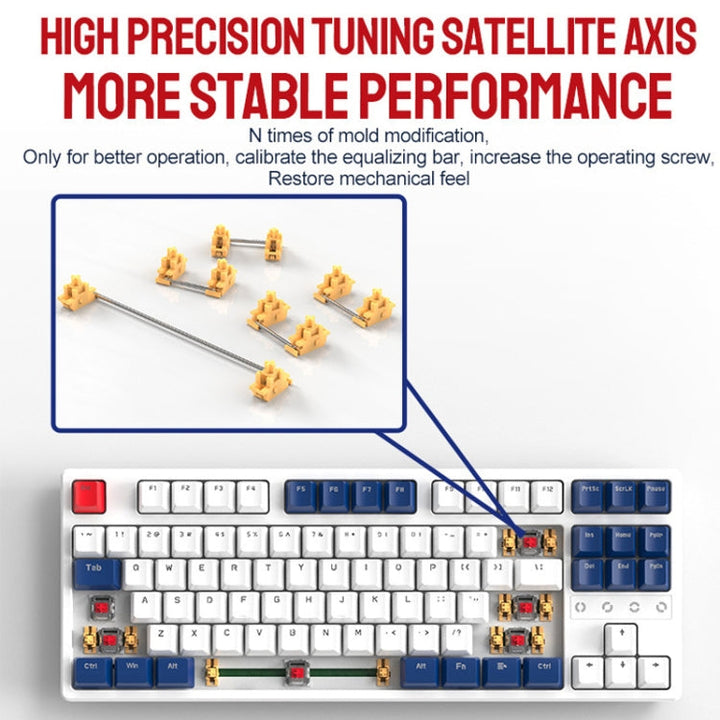 Lisslune | ZIYOU LANG K87 87-Key Hot-Swappable Wired Mechanical Keyboard, Cable Length: 1.5m, Style: Green Switch (Micro-Light White Light)