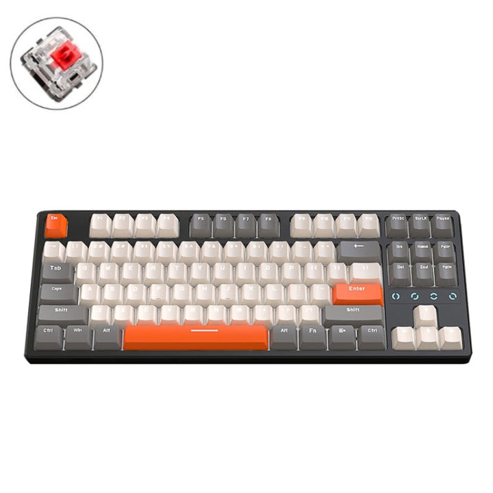 Lisslune | ZIYOU LANG K87 87-key hot-swappable wired mechanical keyboard, Cable length: 1.5 m, Style: Red switch (Micro-light white light)