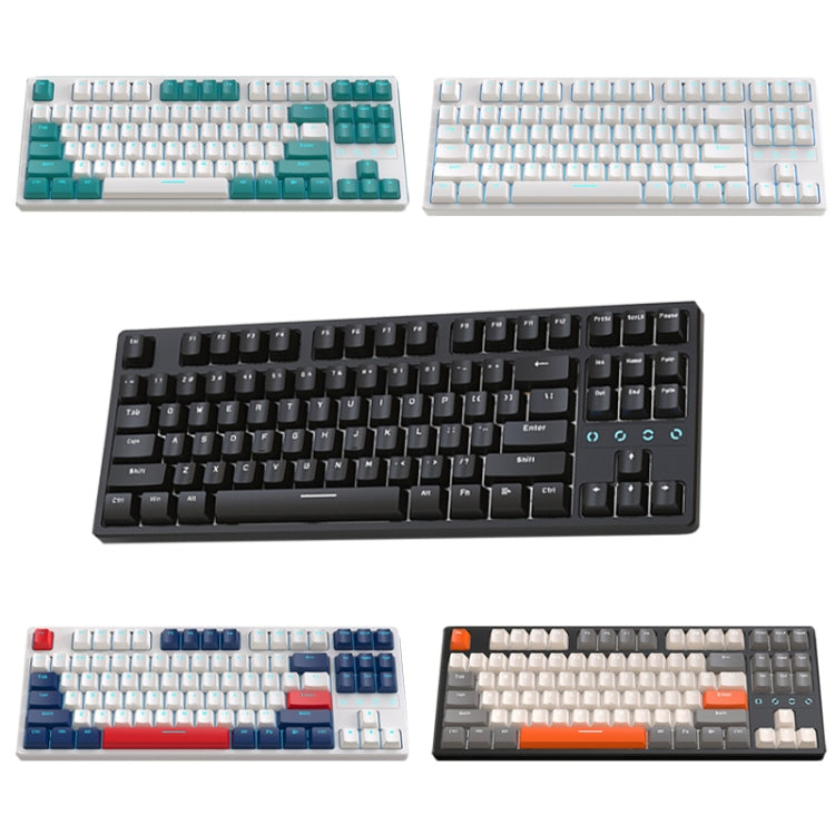 Lisslune | ZIYOU LANG K87 87-Key Hot-Swap capable Wired Mechanical Keyboard, Cable Length: 1.5 m, Style: Red Switch (Blue Ice Blue Light)
