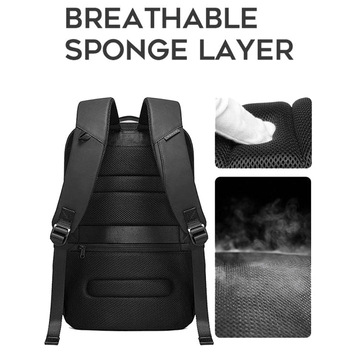Lisslune | BANGE BG-7216plus Theft Protection Waterproof Travel Men's Backpack 15.6 Inch Laptop Bag (Black)