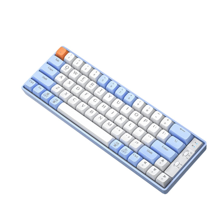 Lisslune | LANGTU GK65 65 Keys Wireless / Bluetooth / Wired Three Model Gaming Mechanical Keyboard, Cable Length: 1.5 m (Sky Blue)