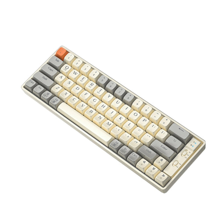 Lisslune | LANGTU GK65 65 Keys Wireless / Bluetooth / Wired Three Model Gaming Mechanical Keyboard, Cable Length: 1.5m (Milk White)