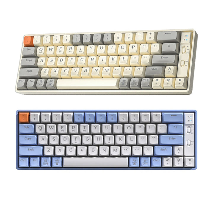 Lisslune | LANGTU GK65 65 Keys Wireless / Bluetooth / Wired Three Model Gaming Mechanical Keyboard, Cable Length: 1.5m (Milk White)
