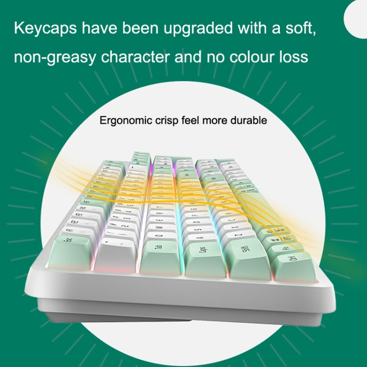 Lisslune | LANGTU GK102 102 Keys Hot Plugs Mechanical Wired Keyboard. Cable Length: 1.63 m, Style: Gold Shaft (Beige Knight)