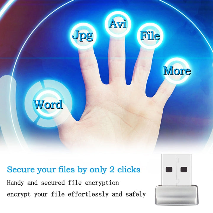 Lisslune | TRU7 USB-Fingerprint reader module for Windows 8 / 10 / 11 Hello (Silver Gray)