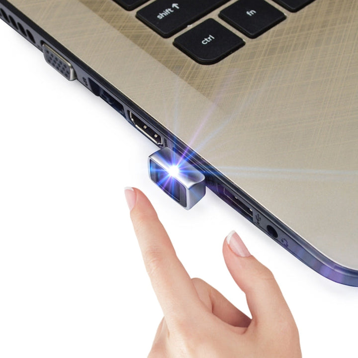 Lisslune | TRU7 USB-Fingerprint reader module for Windows 8 / 10 / 11 Hello (Silver Gray)
