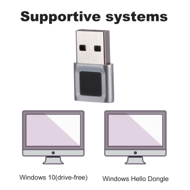 Lisslune | TRU8 Mini USB Fingerprint Reader Module for Windows 11 / 10 Halo Dongle