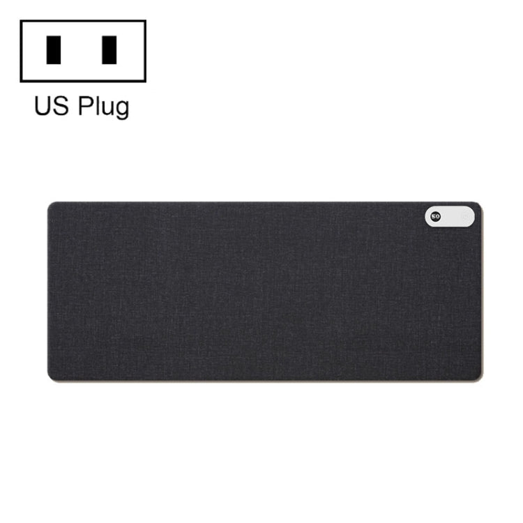 Lisslune | 150W  80x33cm heated mouse pad with digital display adjustable hand warmer desk mat 110V  US plug Black