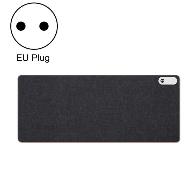 Lisslune | 150W  80x33cm Heated Mouse Pad Digital Display Adjustable Hand Warmer Desk Pad 220V EU Plug Black