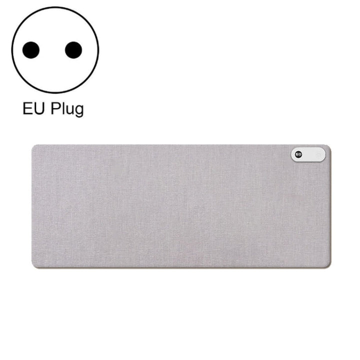 Lisslune | 150W  80x33cm Heated Mouse Pad Digital Display Adjustable Hand Warmer Desk Pad 220V EU Plug Gray
