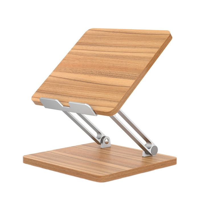 Lisslune | AP-2DP Desktop liftable wood tablet laptop stand (dark wood)