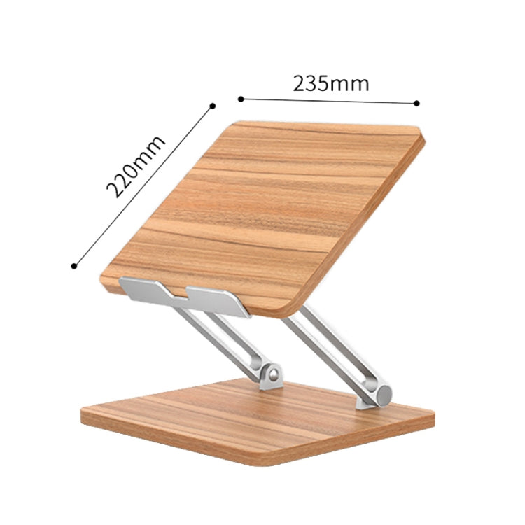 Lisslune | AP-2DP Desktop liftable wood tablet laptop stand (dark wood)