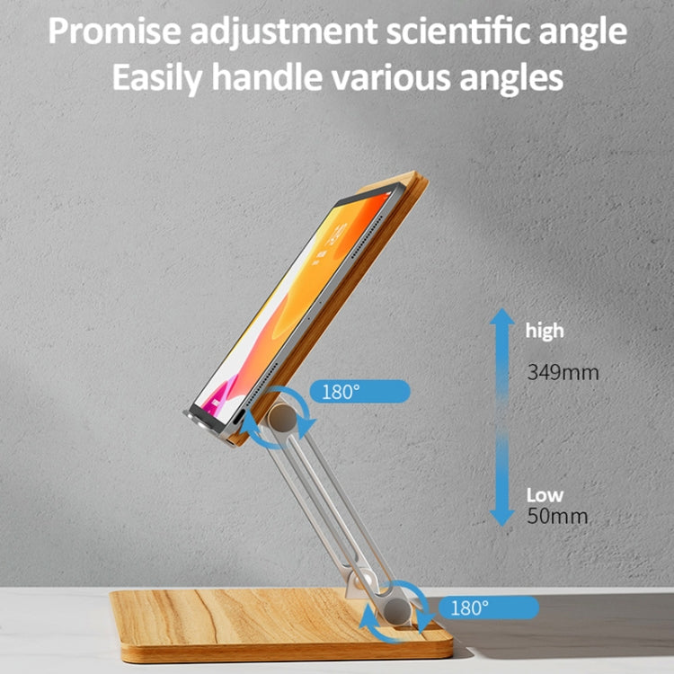 Lisslune | AP-2DP Desktop liftable wood tablet laptop stand (dark wood)