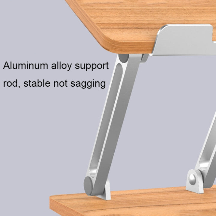 Lisslune | AP-2DP Desktop liftable wood tablet laptop stand (dark wood)