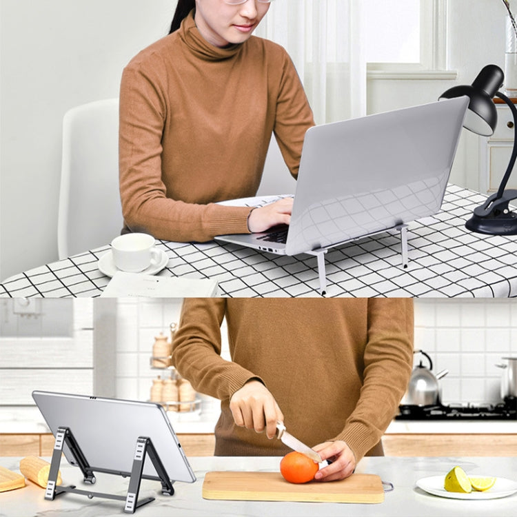 Lisslune | X23 3 In 1 Portable Folding Aluminum Phone Tablet Stand (Silver)