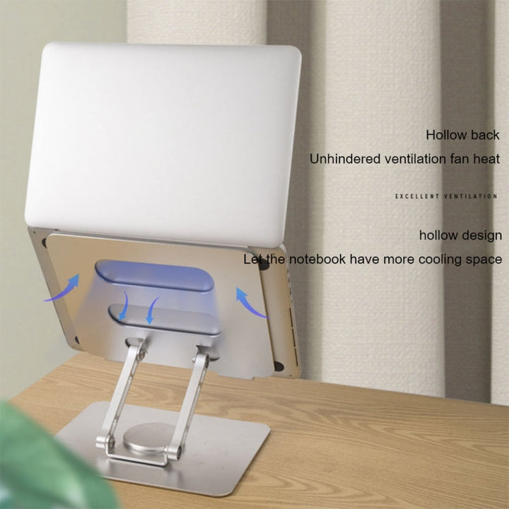 Lisslune | Multifunctional Desktop Foldable Rotatable Laptop Cooling Stand, Spec: SP-086 (Gray)