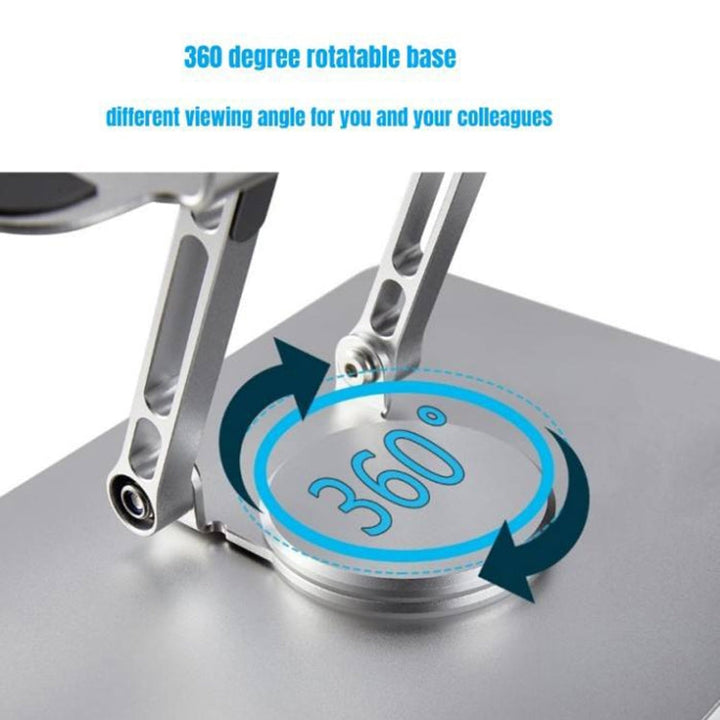 Lisslune | Multifunctional Desktop Foldable Rotatable Laptop Cooling Stand, Spec: SP-086 (Gray)