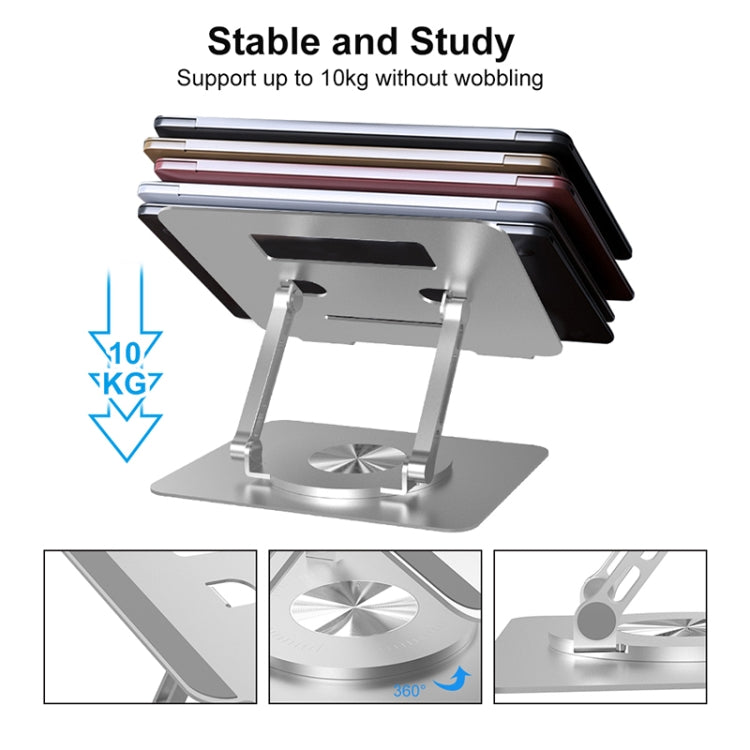Lisslune | Multifunctional Desktop Foldable Rotating Laptop Cooling Stand, Specification: SP-88 (Silver)
