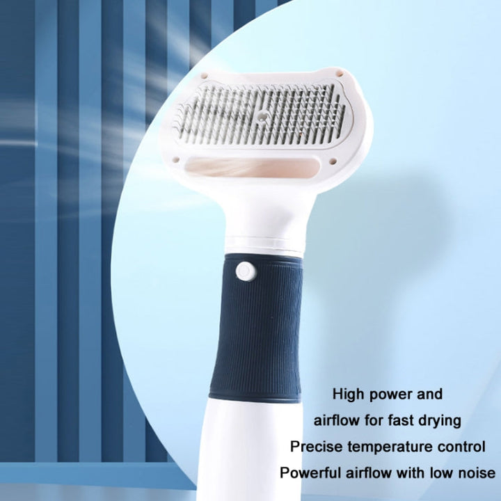 3 in 1 600W Pet Electric High Wind Hair Removal Blower Combs, Specification: UK Plug 220-240V(Pink)