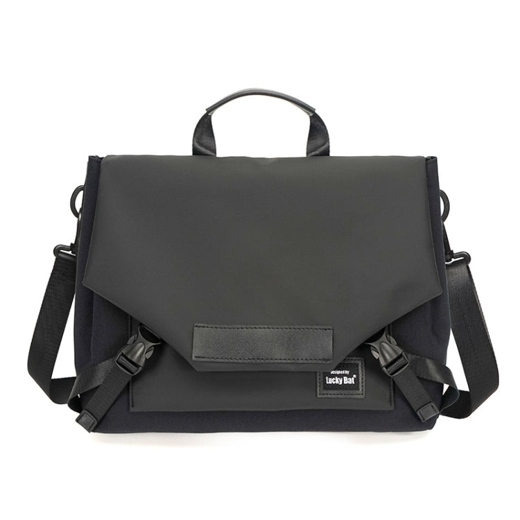 Lisslune | LUCKYBAT Laptop Bag Airbag Anti-Drop Messenger Bag, Size: S 13.3-16 Inch (Pure Black)
