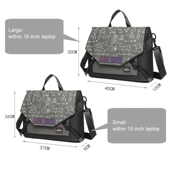 Lisslune | LUCKYBAT Laptop Bag Airbag Anti-Fall Shoulder Bag, Size: S 13.3-16 Inch (Turmeric White)
