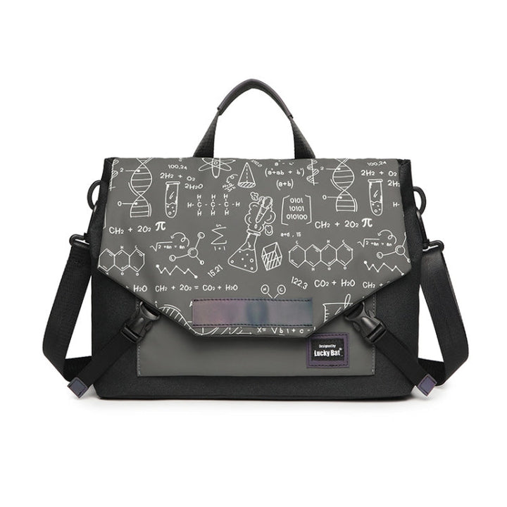 Lisslune | LUCKYBAT Laptop Bag Airbag Anti-Drop Shoulder Bag, Size: L 16 inch (Black Grey Equation)