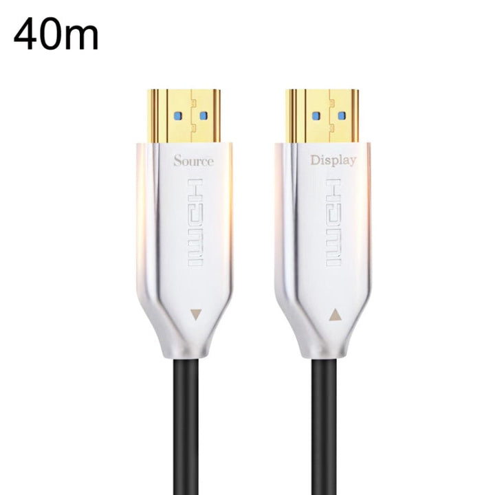 Lisslune | 2.0 Version HDMI Fiber Optic Cable 4K Ultra High Clear Cable Monitor Connection, Length: 40m (White)