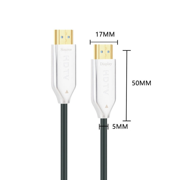 Lisslune | 2.0 Version HDMI Fiber Optic Cable 4K Ultra High Clear Cable Monitor Connection Cable, Length: 80m with Axis (White)