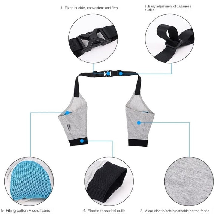 Pet Knee Pads Breathable Dog Bow Support Front Leg Support, Size: M(Blue Red)