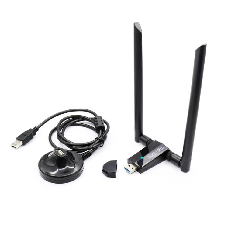 Lisslune | 1200m Wireless Network Card 802.11AC USB3.0 Dual Frequency 2.4G/5.8G WiFi Receiver