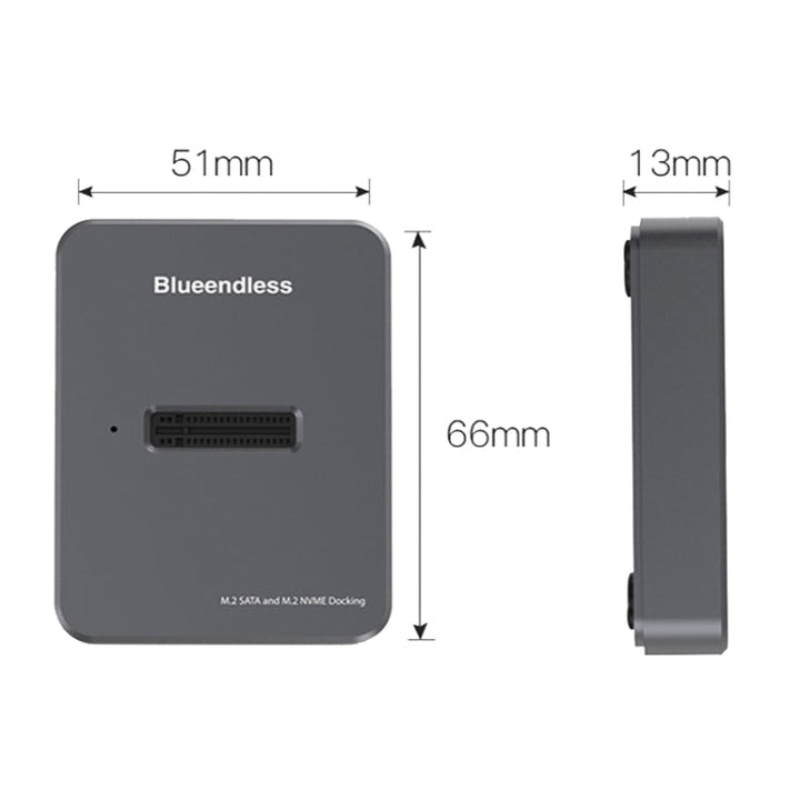 Lisslune | Blueendless SD03 M.2 SATA/NVME Dual Protocol Solid-State Drive Base (Gray)
