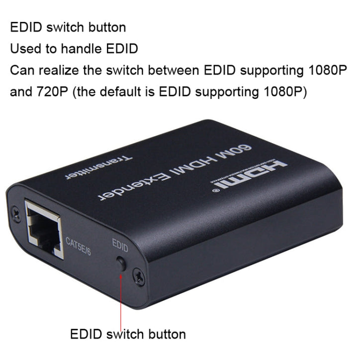 Lisslune | BW-HE60U HDMI Extender 60m RJ45 to HDMI Network Cable Transmission