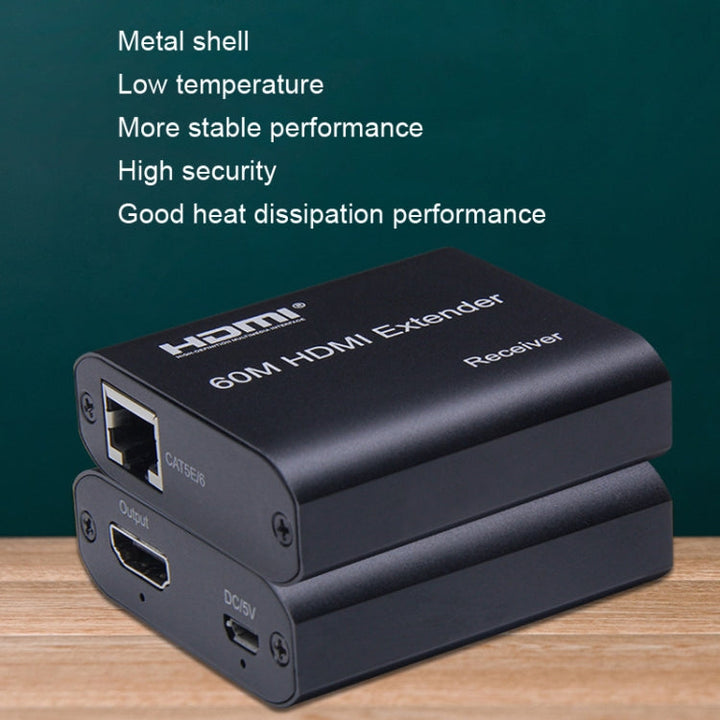 Lisslune | BW-HE60U HDMI Extender 60m RJ45 to HDMI Network Cable Transmission