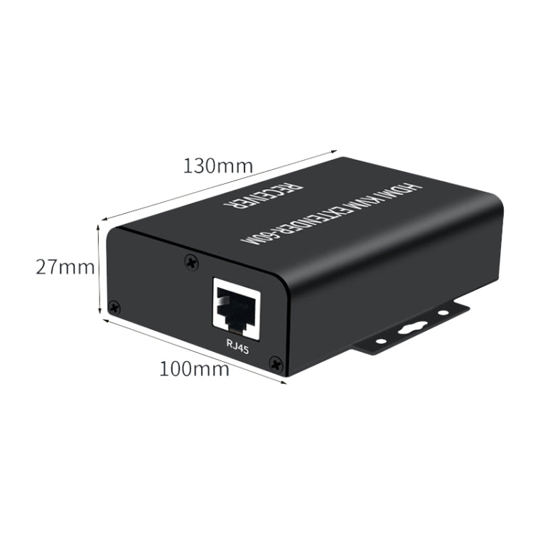 Lisslune | BW-HKE60A HDMI 60m KVM with USB extender support POE One-sided power supply with US plug (Black)