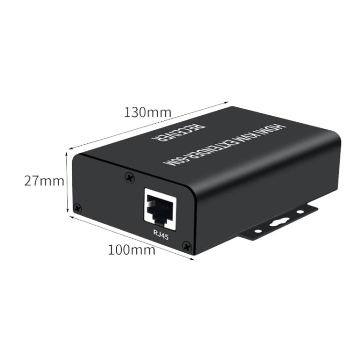 Lisslune | BW-HKE60A HDMI 60m KVM with USB extender support POE One-sided power supply with US plug (Black)