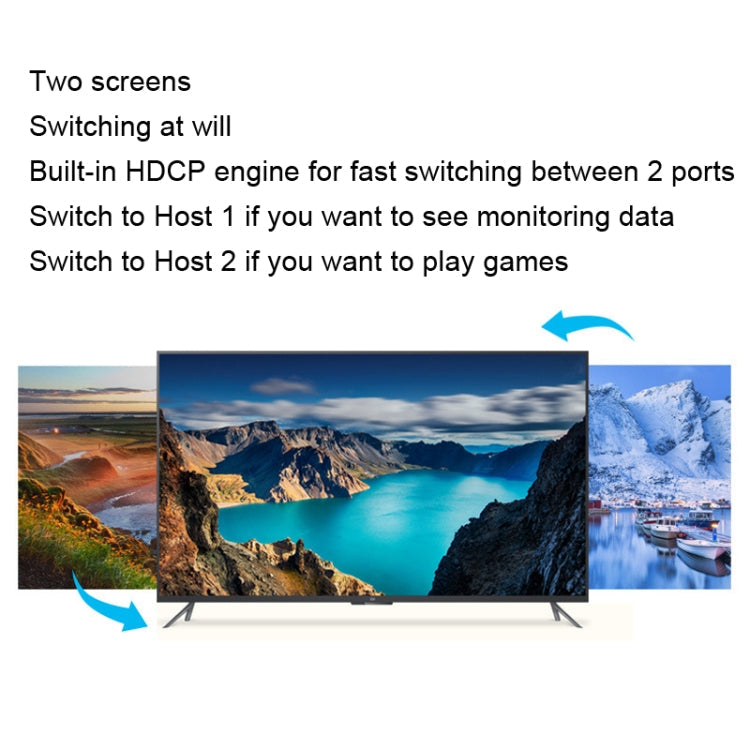 Lisslune | BW-21UHB 2 Port 2 In 1 Out HDMI KVM Switch