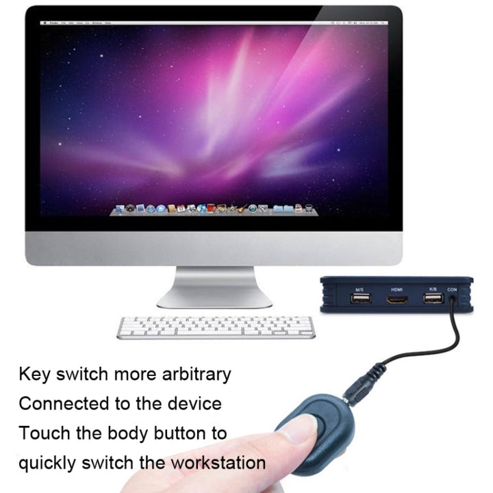 Lisslune | BW-21UHB 2 Port 2 In 1 Out HDMI KVM Switch