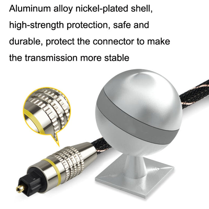 Lisslune | EMK HB/A6.0 SPDIF-Interface Digital High-Definition Audio Fiber Optic Cable, Length: 15m (Black White Network)