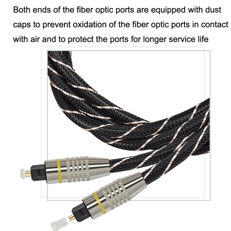 Lisslune | EMK HB/A6.0 SPDIF-Interface Digital High-Definition Audio Fiber Optic Cable, Length: 15m (Black White Network)