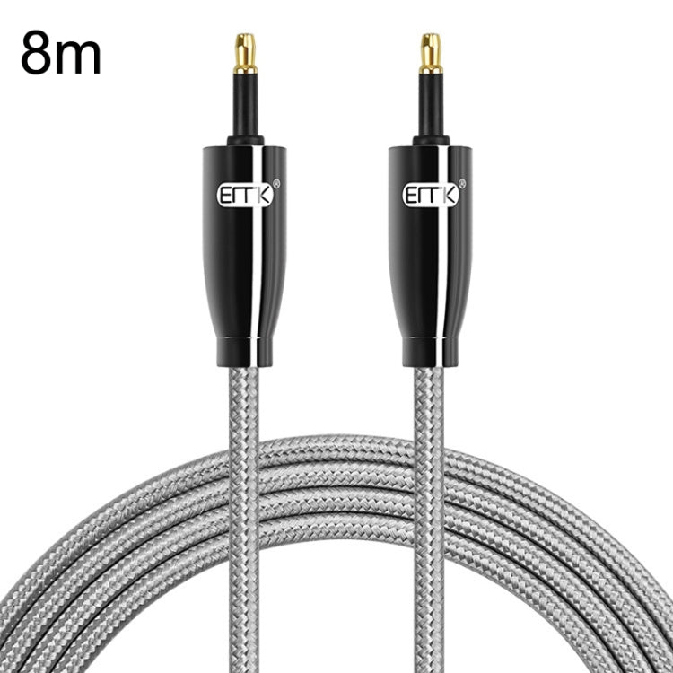 Lisslune | EMK QH4.0 Mini Toslink 3.5mm Interface SPDIF Audio Optical Fiber, Length: 8m (Black)