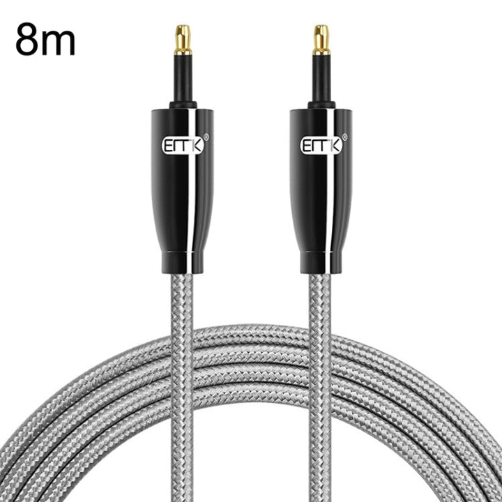Lisslune | EMK QH4.0 Mini Toslink 3.5mm Interface SPDIF Audio Optical Fiber, Length: 8m (Black)