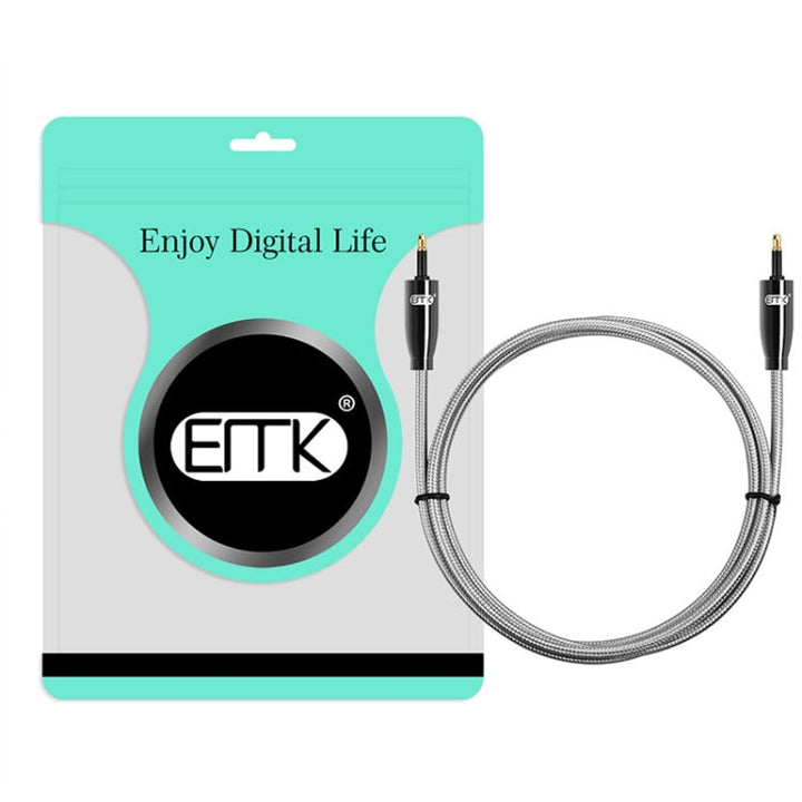 Lisslune | EMK QH4.0 Mini Toslink 3.5mm Interface SPDIF Audio Optical Fiber, Length: 8m (Black)