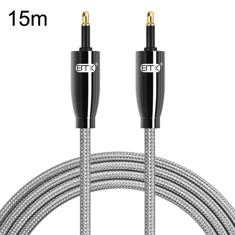 Lisslune | EMK QH4.0 Mini Toslink 3.5mm Interface SPDIF Audio Fiber Optical, Length: 15m (Black)